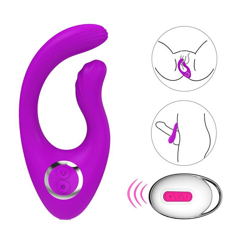 Penis Cock Ring G-Spot Double Head Vibrator