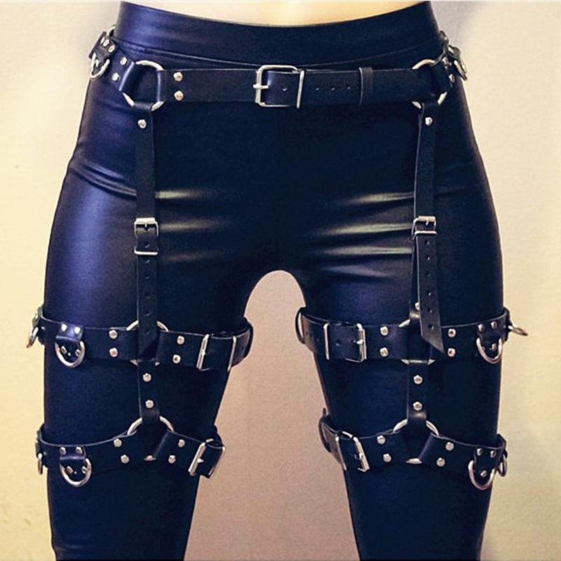 Punk Harajuku Leather Harness Garter Belt