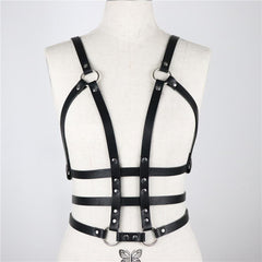 Women Leather Belts Slim Bondage Cage