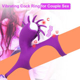 Vibrating Penis Ring Rotation Erotic Tongue Vibe